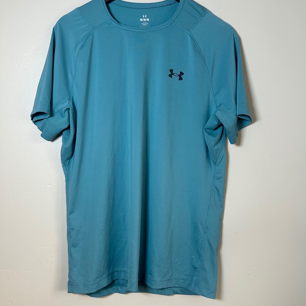 Under Armour Men's Fitted Short‎ Sleeve Athletic T-Shirt Teal Size M